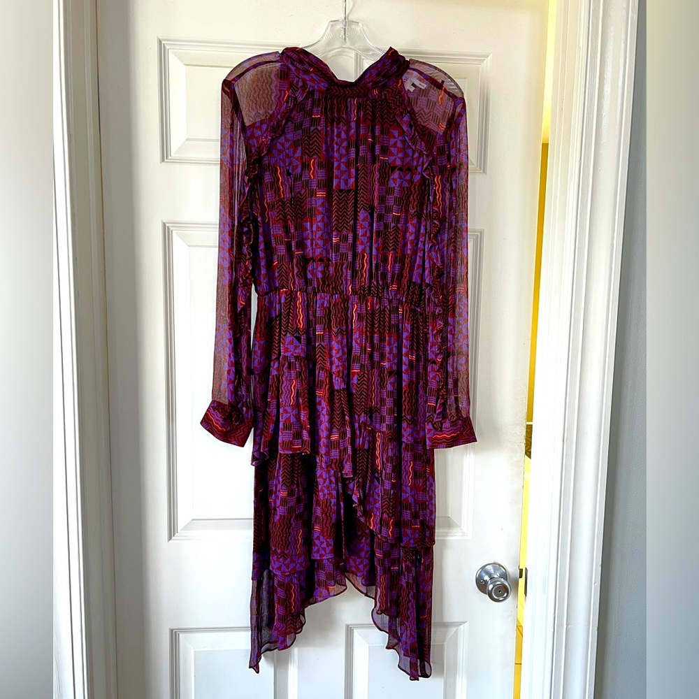 ba&sh asymmetrical long sleeved maxi dress